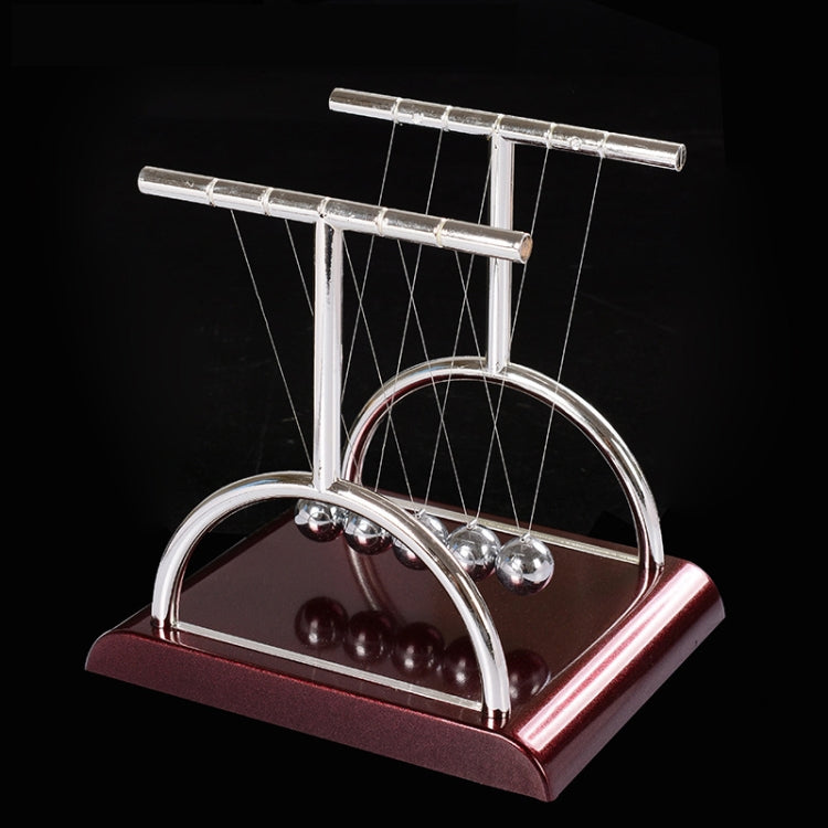 2 PCS Newton Pendulum Hits Ball Ornaments Physics Education Model, Style: N0432 Medium Door — N0233 Large T Type