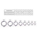 HENGJIA SS010 50 in 1 Stainless Steel Flat Ring Fishing Space Fittings