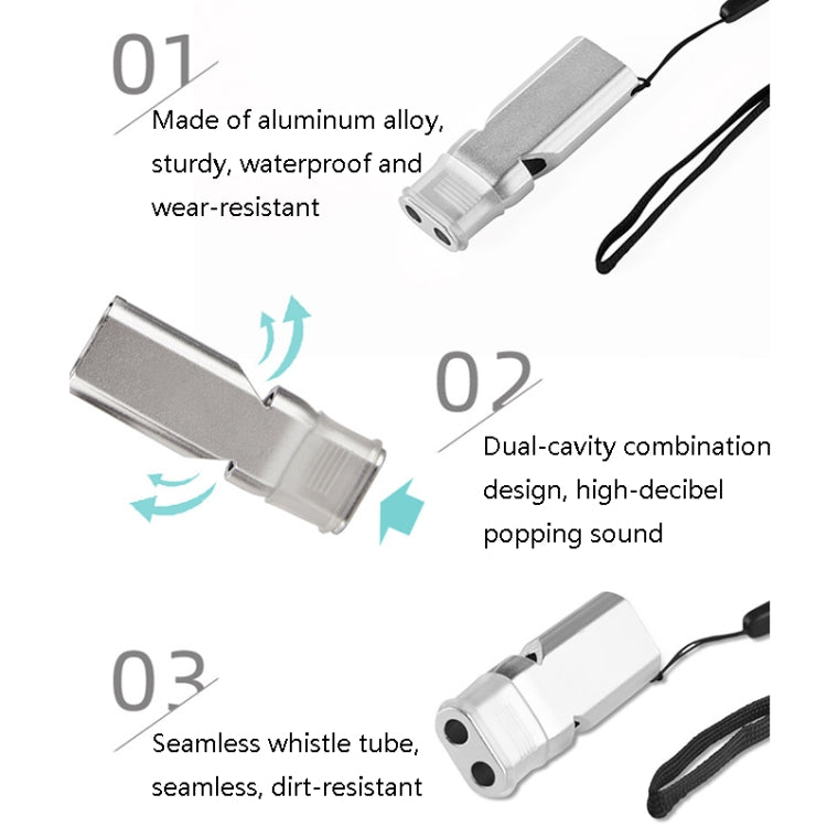N911S Aluminum Alloy Outdoor Save Whistle High Match Referee Whistle, Random Color Delivery