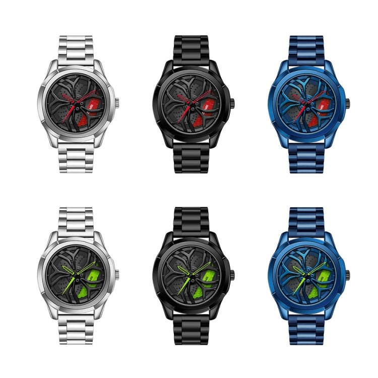 SANDA P1065 Wheel Series Casual Steel Band Quartz Watch For Men