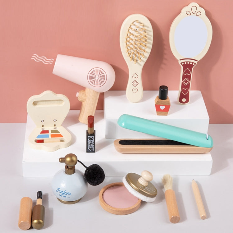 Children Make-Up Wooden Toys Pretend Play Cosmetic Set