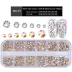 Nail Flat-back AB Crystal Strass 3D Charm Gems DIY Manicure Nail Art Decorations