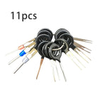 11 PCS Car Extractor Terminal Removal Tool Kit Electrical Wiring Crimp Connector Puller Release Pin Extractor Kit — 11 In 1