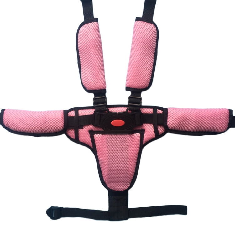 Baby Dining Chair Stroller Safety Strap Five-Point Type A Version + Fixed Strap + Thick Shoulder Pad + Large Crotch Protector