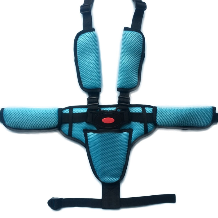 Baby Dining Chair Stroller Safety Strap Five-Point Type A Version + Fixed Strap + Thick Shoulder Pad + Large Crotch Protector