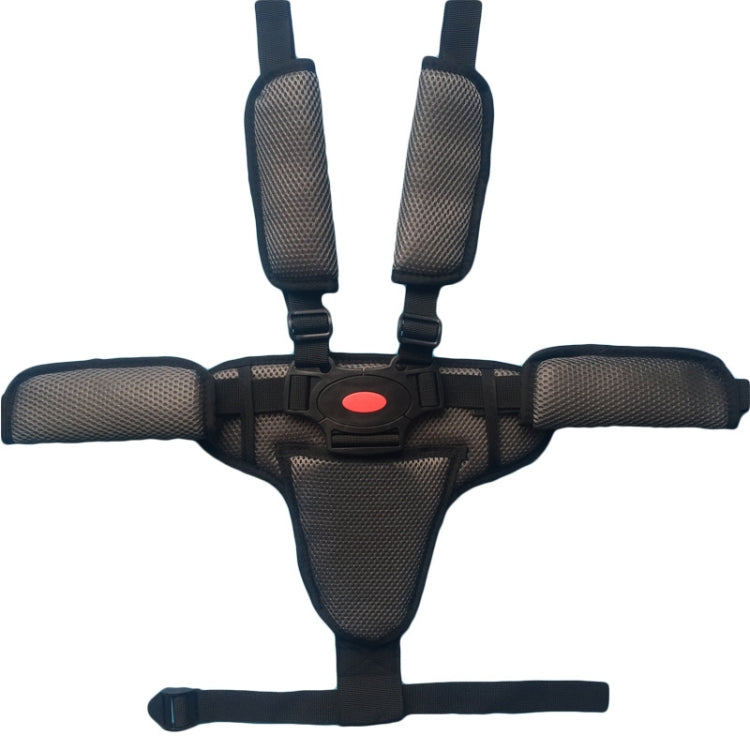 Baby Dining Chair Stroller Safety Strap Five-Point Type A Version + Fixed Strap + Thick Shoulder Pad + Large Crotch Protector