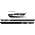 D-1037 Striped Car Sticker Car Side Door Cover Rearview Mirror Combination Sticker
