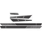 D-1037 Striped Car Sticker Car Side Door Cover Rearview Mirror Combination Sticker