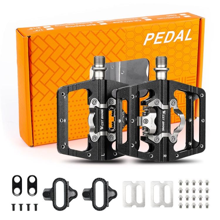 WEST BIKING Bicycle Aluminum Alloy Dual-Purpose Self-Locking Pedals