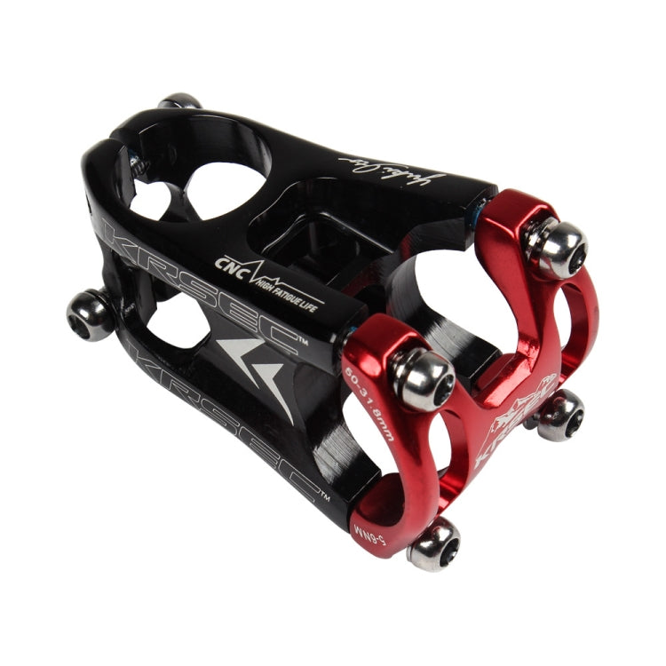 KRSEC CNC Ultra Light Short-Handed Mountain Bike Aluminum Alloy 50mm Riser — Black Red