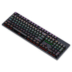 LEAVEN K880 104 Keys Gaming Green Axis Office Computer Wired Mechanical Keyboard, Cabel Length:1.6m