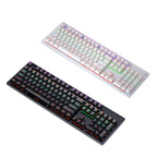 LEAVEN K880 104 Keys Gaming Green Axis Office Computer Wired Mechanical Keyboard, Cabel Length:1.6m