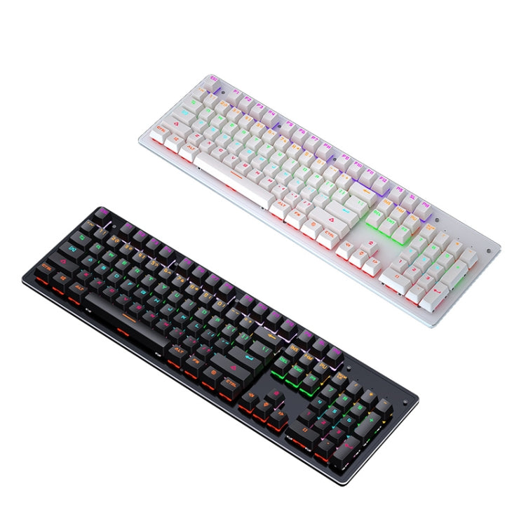 LEAVEN K880 104 Keys Gaming Green Axis Office Computer Wired Mechanical Keyboard, Cabel Length:1.6m