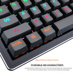 LEAVEN K880 104 Keys Gaming Green Axis Office Computer Wired Mechanical Keyboard, Cabel Length:1.6m