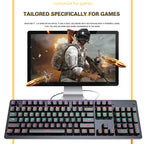 LEAVEN K880 104 Keys Gaming Green Axis Office Computer Wired Mechanical Keyboard, Cabel Length:1.6m