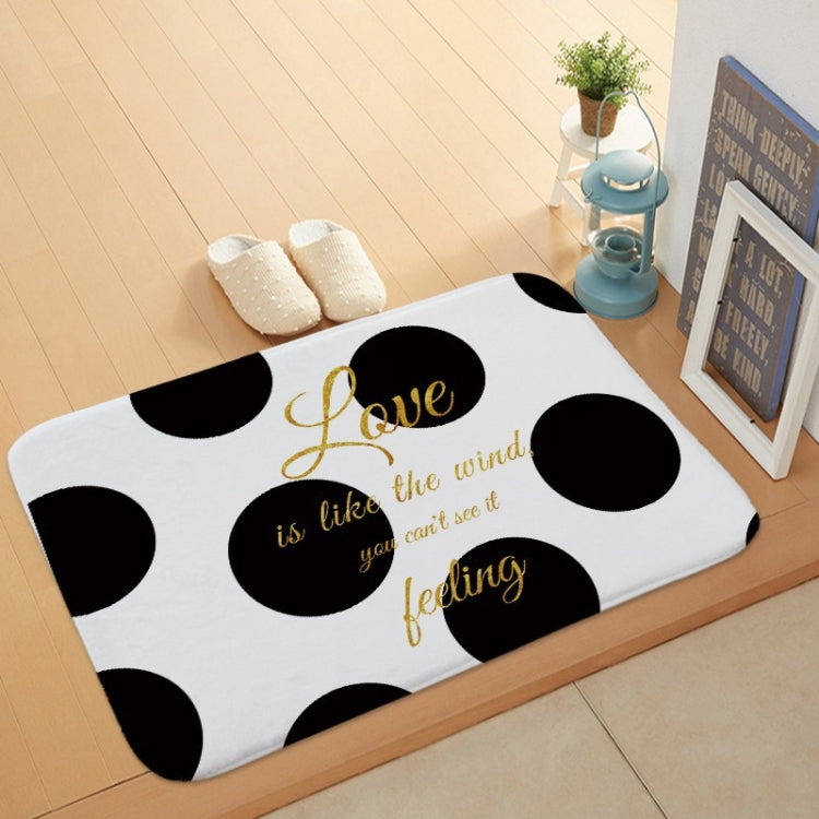Bathroom Door Absorbent Floor Mat Bedroom Coral Velvet Non-Slip Mat