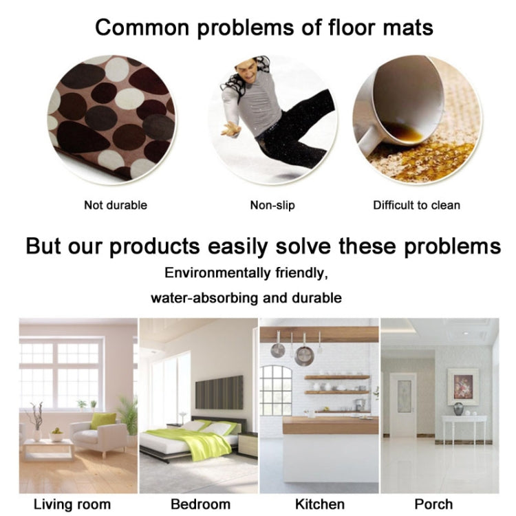 Bathroom Door Absorbent Floor Mat Bedroom Coral Velvet Non-Slip Mat — view 7