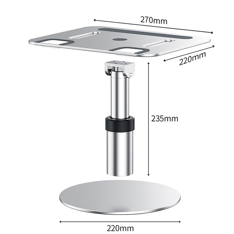 Oatsbasf 03597 Aluminum Alloy Notebook Heightening Bracket Notebook Computer Lifting Heat Dissipation Bracket Mobile Folding Table, Style:
