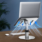 Oatsbasf 03597 Aluminum Alloy Notebook Heightening Bracket Notebook Computer Lifting Heat Dissipation Bracket Mobile Folding Table, Style: