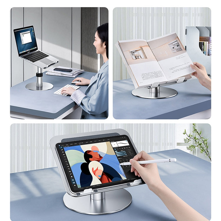 Oatsbasf 03597 Aluminum Alloy Notebook Heightening Bracket Notebook Computer Lifting Heat Dissipation Bracket Mobile Folding Table, Style: