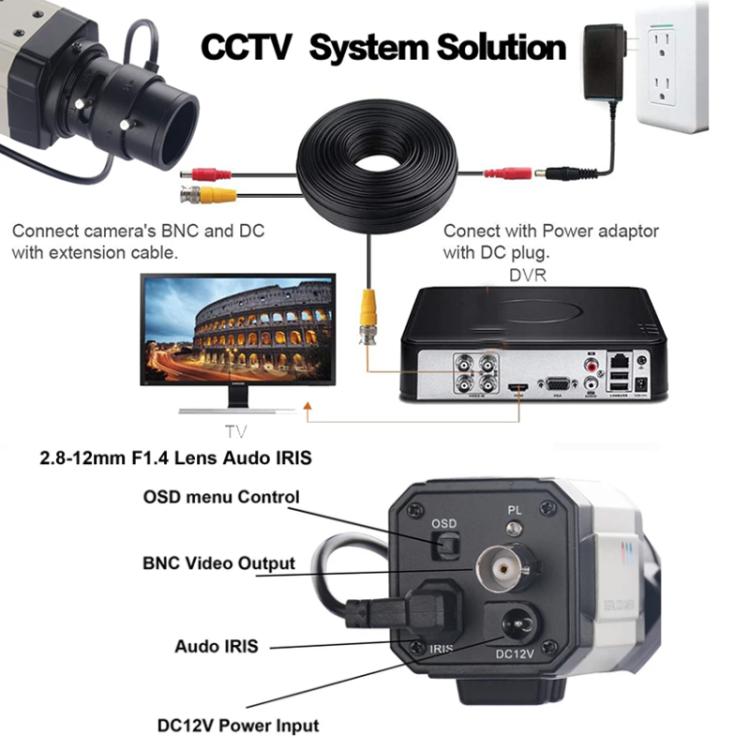 Vanxse 4MP Ultra HD PoE Camera With 2.8-12mm Zoom Lens