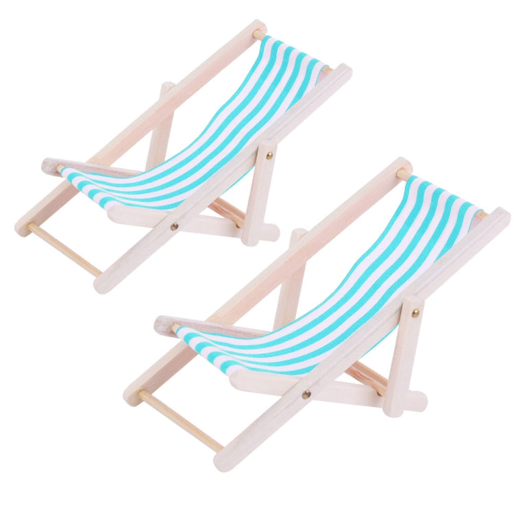 2 PCS 1:12 Beach Lounge Chair Simulation Model Outdoor Beach Scene Shooting Props Can Be Folded — Beach Lounge Chair(Yellow)