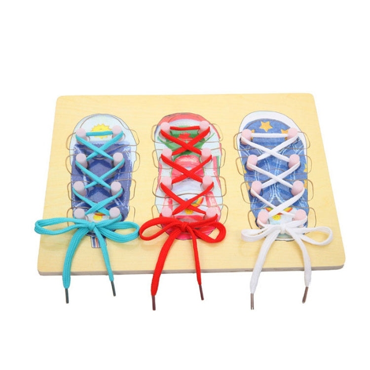 Puzzle Educational Early Education Toys, 2 PCS Montessili Tie Shoelaces