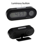 K02 Car Electronic Clock Temperature Meter Night Light LED Temperature Time Meter
