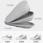 Self-Adhesive Inner Heightening Half Pad Sweat-Absorbent Breathable Shock-Absorbing Heel Casual Sports Insole