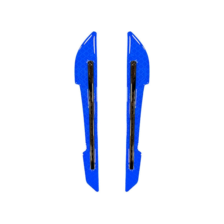 4 Sets Car Reflective Sticker Door Border Anti-Collision Strip Leaf Board Personality Rear View Mirror Warning Sticker — Green