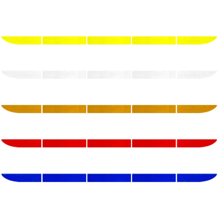 5 Sets Car Trunk Reflective Decorative Strip Anti-Scratch Car Tail Warning Decorative Stickers