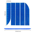 5 Sets Car Trunk Reflective Decorative Strip Anti-Scratch Car Tail Warning Decorative Stickers