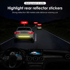 5 Sets Car Trunk Reflective Decorative Strip Anti-Scratch Car Tail Warning Decorative Stickers