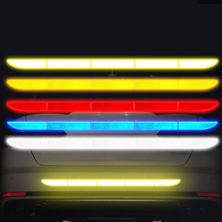 5 Sets Car Trunk Reflective Decorative Strip Anti-Scratch Car Tail Warning Decorative Stickers