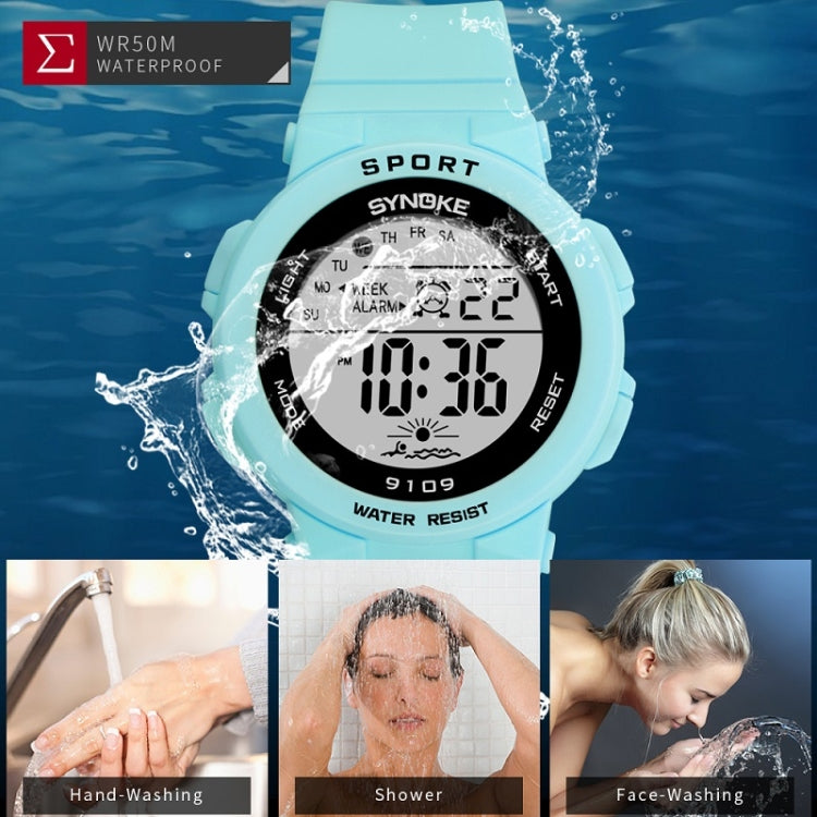 SYNOKE 9109 Student Multifunctional Waterproof Colorful Luminous Electronic Watch