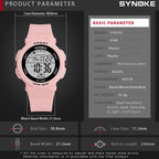 SYNOKE 9109 Student Multifunctional Waterproof Colorful Luminous Electronic Watch