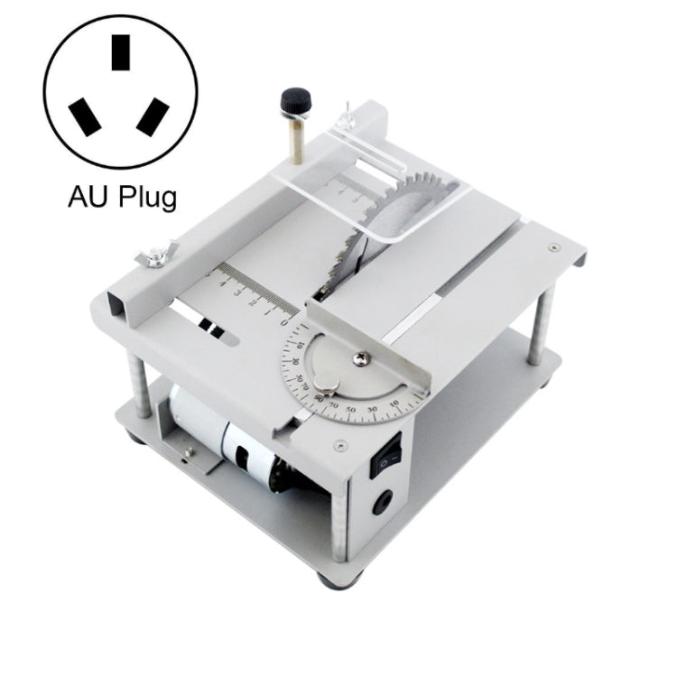 150W Miniature Precision Table Saw Mini Chainsaw Portable Woodworking Sliding Table Saw Multifunctional Cutting Machine — UK Plug
