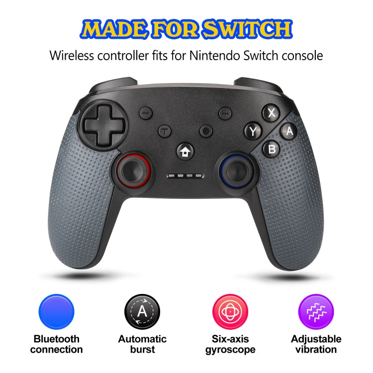 Bluetooth Wireless Gamepad Built-In Dual Motors With TURBO Function Suitable For Switch Pro
