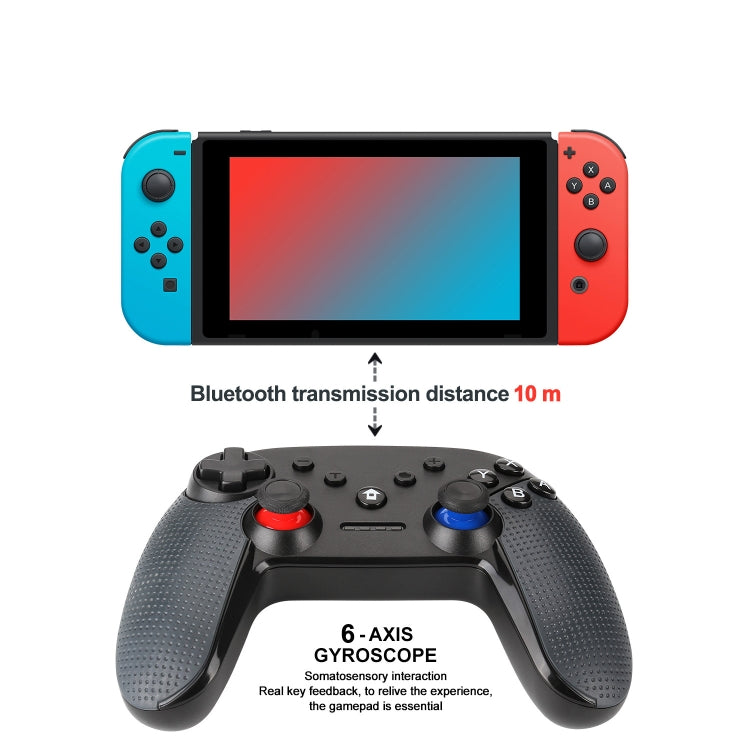 Bluetooth Wireless Gamepad Built-In Dual Motors With TURBO Function Suitable For Switch Pro