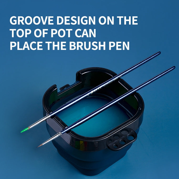Folding Bucket Paint Box Multi-Function Palette Watercolor Humidor Portable Painting Tool — view 9