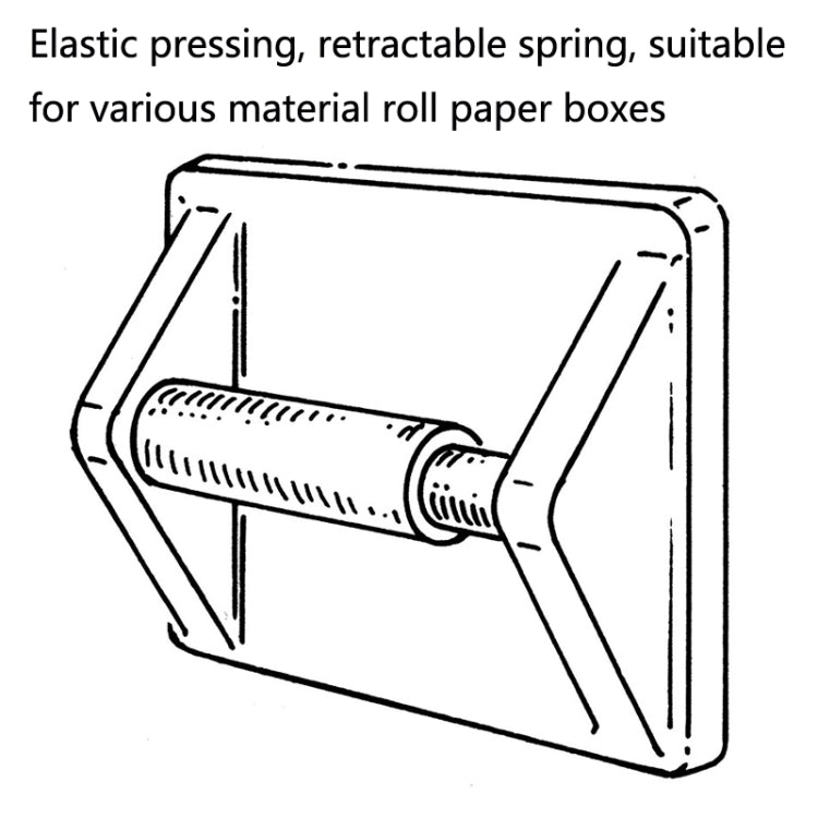Tissue Box Plastic Retractable Shaft Core Spring Retractable Roll Paper Shaft, Style: Black — view 8