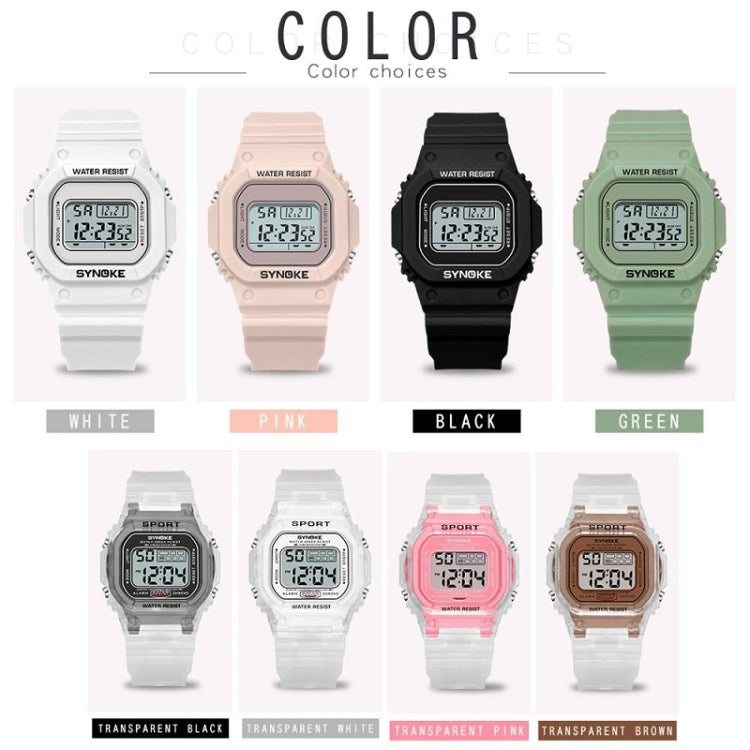 SYNOKE 9620 Couple Sports Plastic Strap Electronic Watch