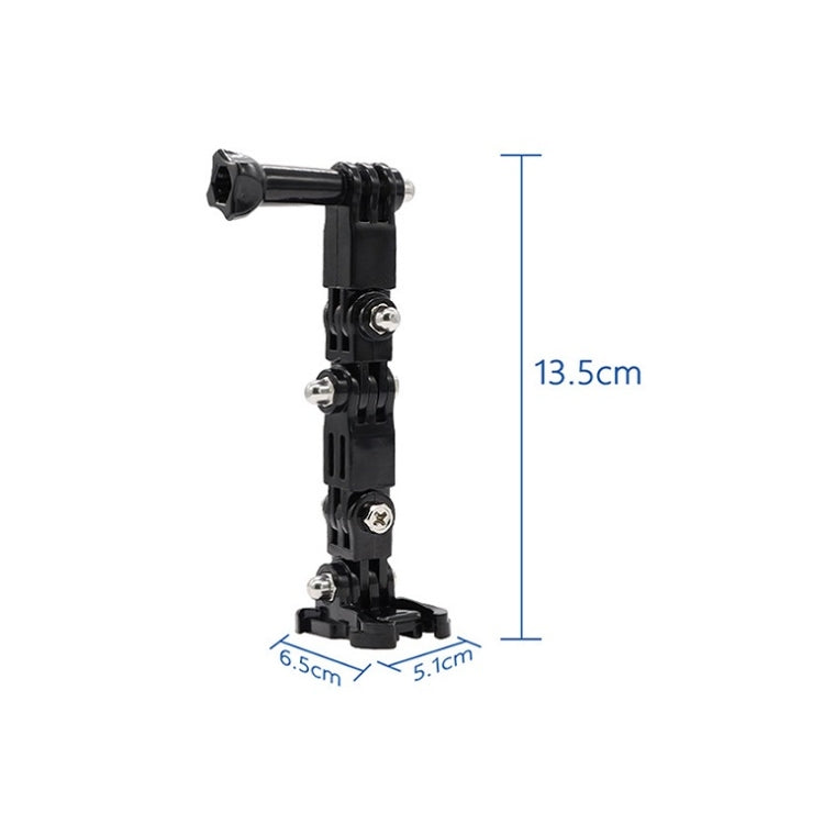 2 Set Cycling Helmet Adhesive Multi-Joint Arm Fixed Mount Set for DJI Osmo Action, GoPro HERO9 Black / HERO8 Black /7 /6 /5 /5 Session /4 Session /4 /3+ /3 /2 /1, Xiaoyi and Other Action Cameras