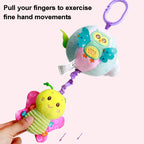 Three-dimensional Animal Baby Music Pull Bell Cloth Ball Bed Hanging Toy Baby Comfort Plush Bed Bell