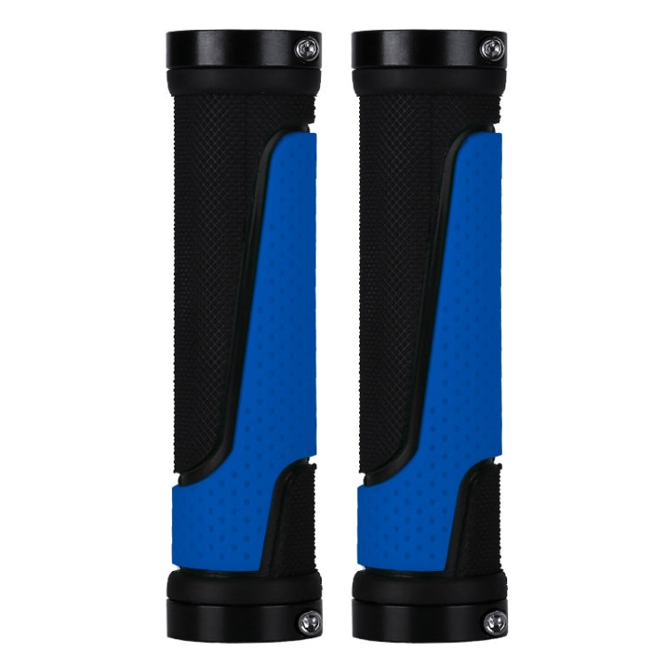 1pair BG-0404 Bicycle Rubber Handle Cover The Mountain Bike Bilateral Lock Dead Anti-Slip Handle Cover — Red