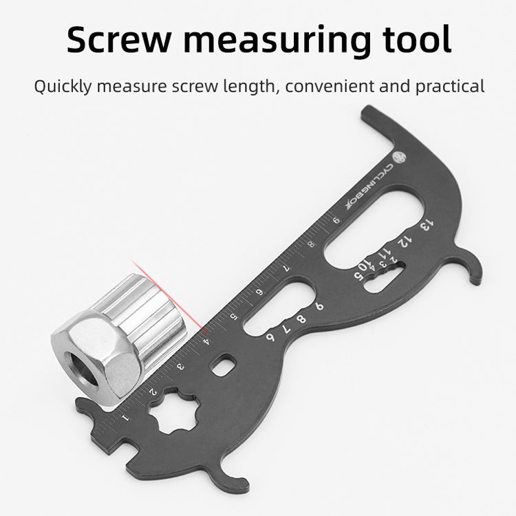 CYCLINGBOX Mountain Bicycle Chain Wear Measuring Ruler Measuring Chain Ruler Inspection Tool