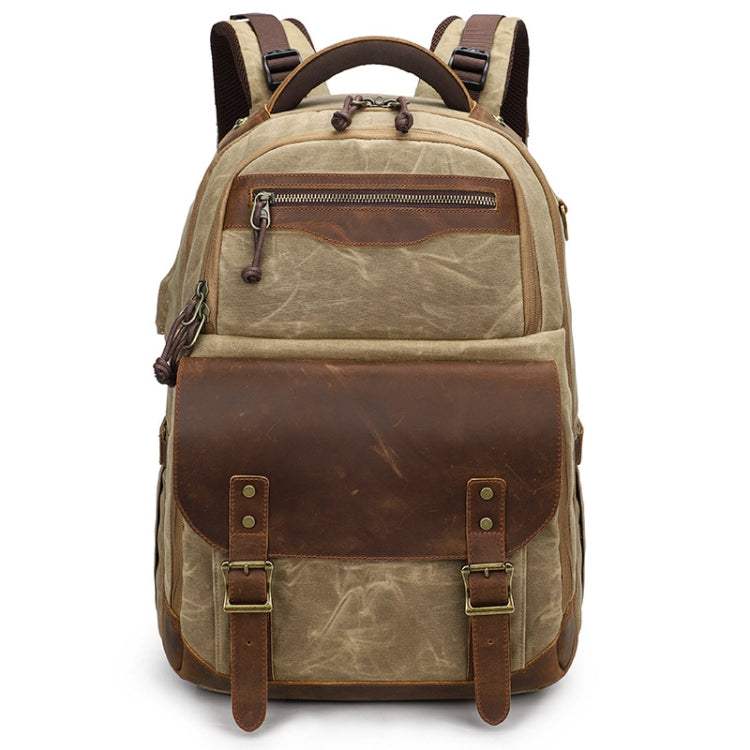 K813 Retro SLR Camera Bag Canvas Shoulder Computer Camera Bag — Blue