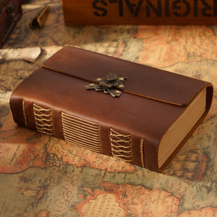 Handmade Sketchbook Cowhide Notebook Retro Notepad Notebook Diary Gift