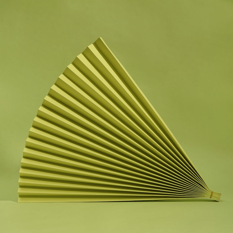 69x39cm Photo Props Hard Cardboard Folding Fan Photography Background Folded Paper — 12 Avocado Green