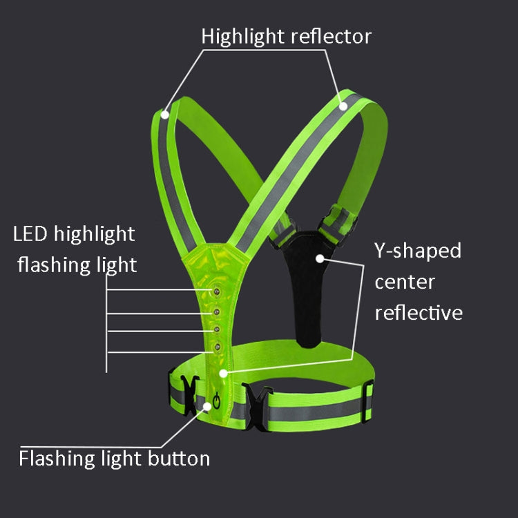 LED Reflective Vest High Stretch Outdoor Reflective Vest Traffic Safety Reflective Clothing